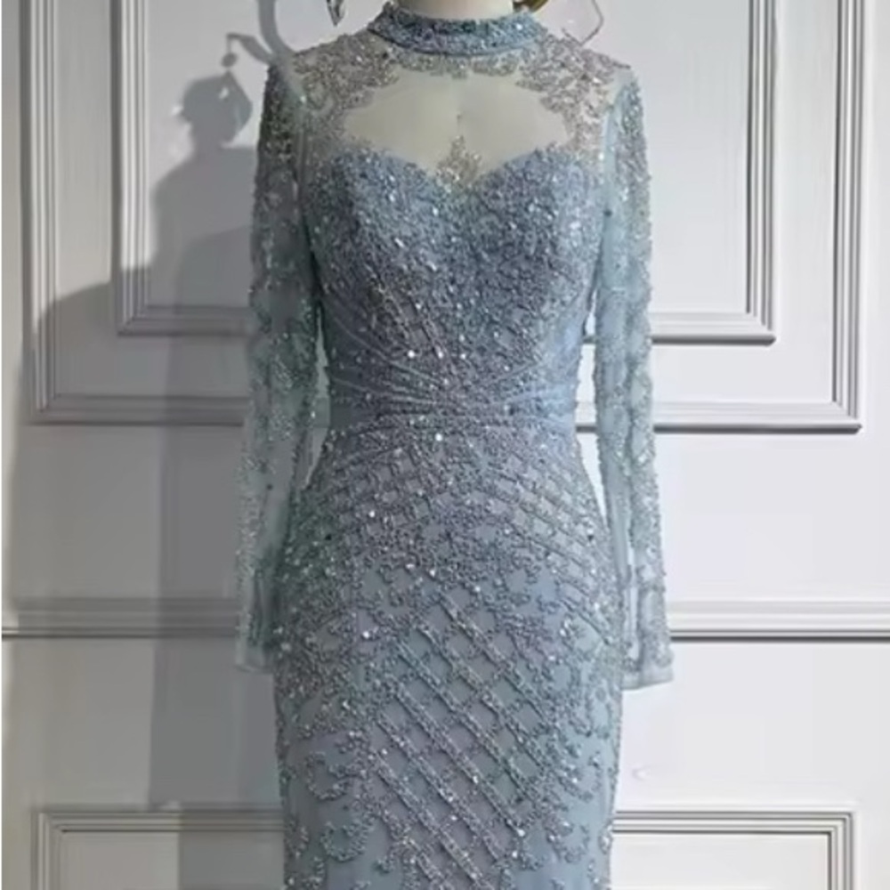 Sequin Long Sleeve Dress